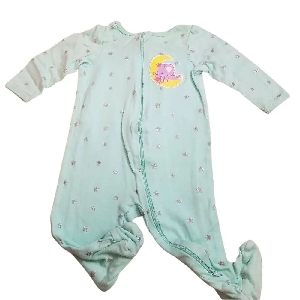 Garanimals Elephant Stars footed pajamas 3-6 months